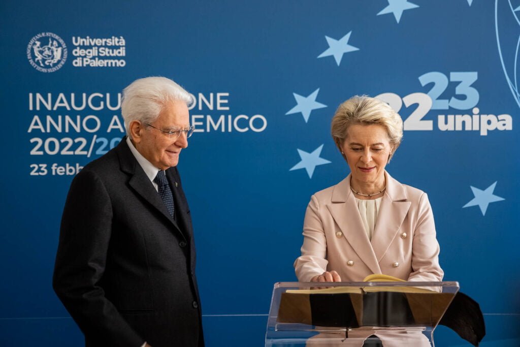 Ursula Von der Leyen a Palermo sul luogo della strage di Capaci