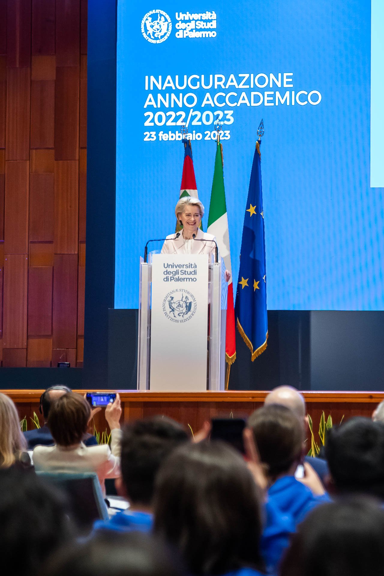 Ursula Von der Leyen a Palermo sul luogo della strage di Capaci