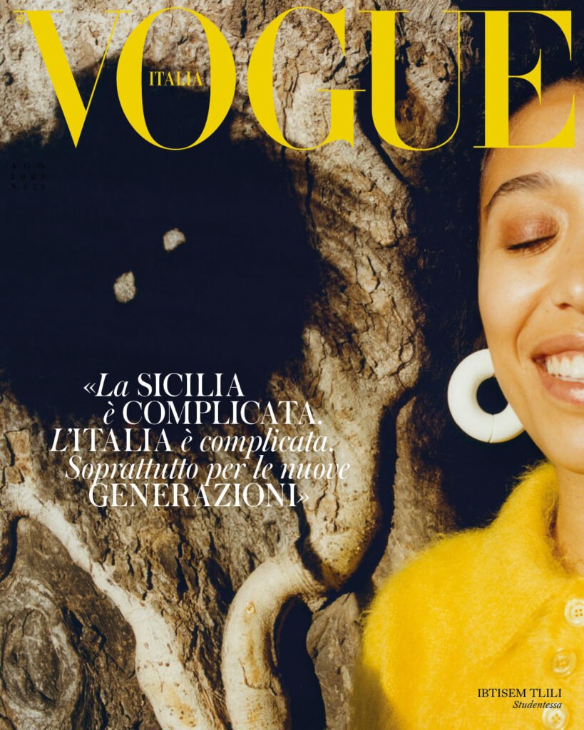 Vogue Italia dedica un numero a Palermo e sostiene la città insieme alla Fondazione Sicilia con una raccolta fondi per i danni causati dagli incendi 8 Vogue Italia dedica un numero a Palermo e sostiene la città insieme alla Fondazione Sicilia con una raccolta fondi per i danni causati dagli incendi - Be Sicily Mag - Vogue Italia Agosto Ibtisem Tlili. Studentessa