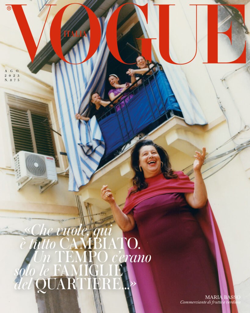 Vogue Italia dedica un numero a Palermo e sostiene la città insieme alla Fondazione Sicilia con una raccolta fondi per i danni causati dagli incendi 9 Vogue Italia dedica un numero a Palermo e sostiene la città insieme alla Fondazione Sicilia con una raccolta fondi per i danni causati dagli incendi - Be Sicily Mag - Vogue Italia Agosto Maria Basso. Commerciante di frutta e verdura