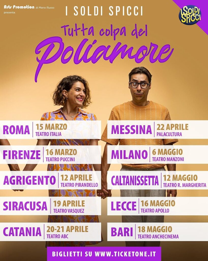 “Tutta colpa del poliamore”, lo spettacolo dei Soldi Spicci in tour: le date in Sicilia 2 “Tutta colpa del poliamore”, lo spettacolo dei Soldi Spicci in tour: le date in Sicilia - Be Sicily Mag - Snapinsta.app 429783692 18420882433045764 3533773030420072323 n 1080 1