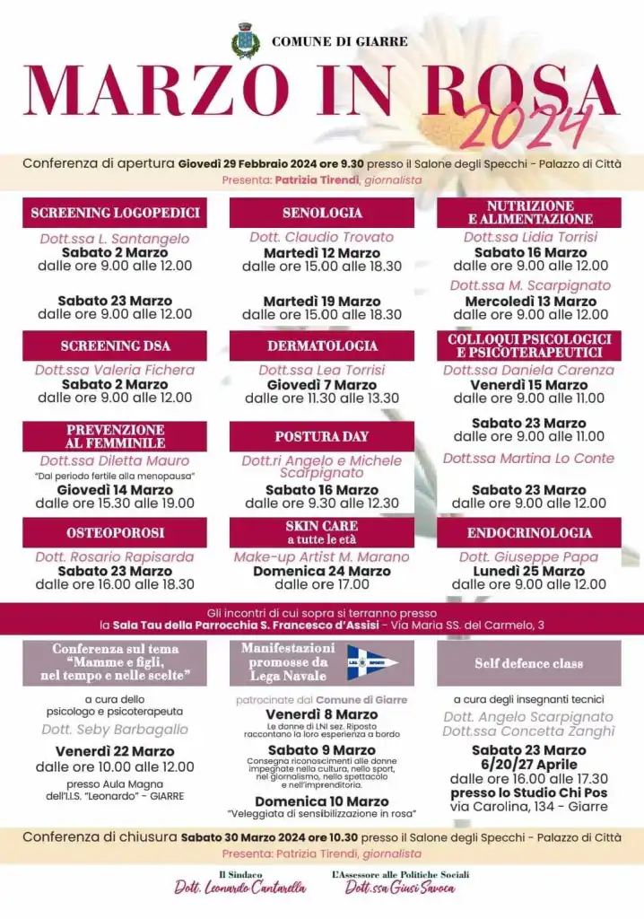 "Marzo in rosa" a Giarre, visite gratuite di prevenzione per le donne - Be Sicily Mag - marzo in rosa due.jpg