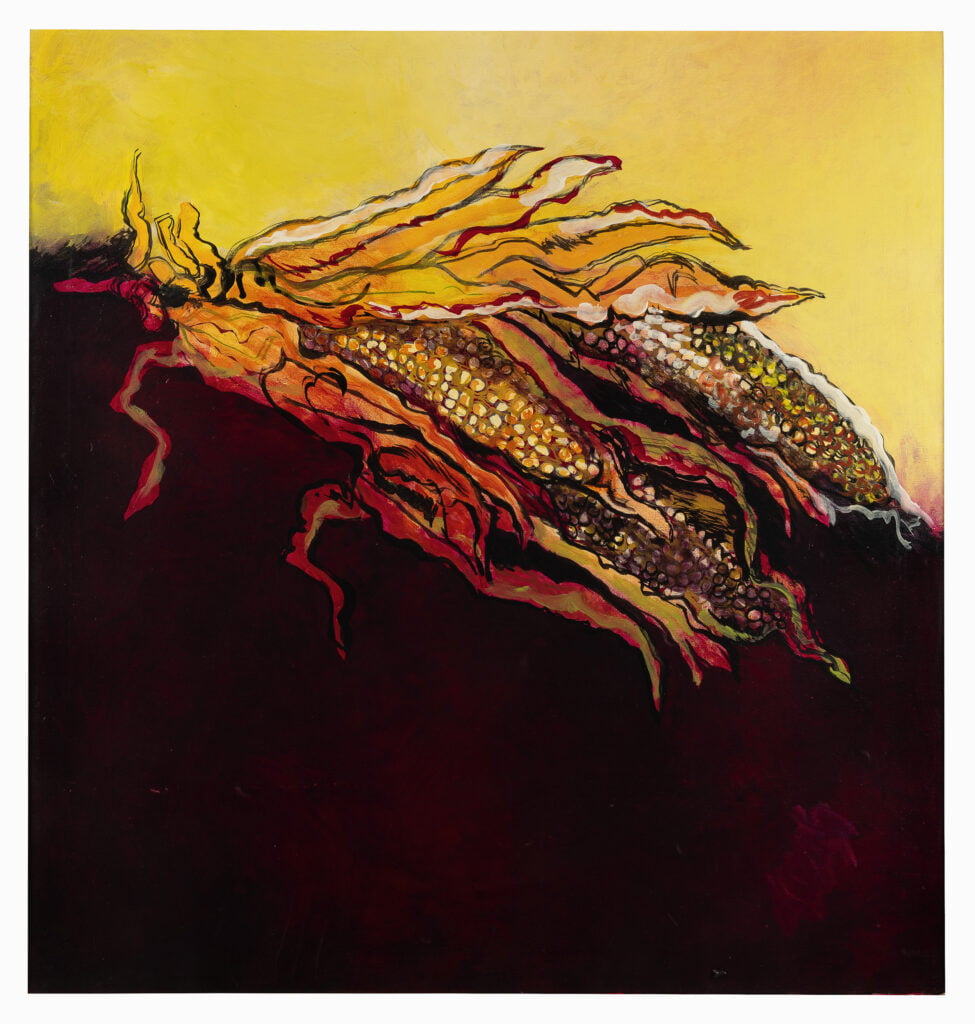 Eterna Primavera: la mostra immersiva della Fondazione Sicilia celebra Francesca di Carpinello 4 Eterna Primavera: la mostra immersiva della Fondazione Sicilia celebra Francesca di Carpinello - Be Sicily Mag - Pannocchie 1998 olio e tecnica mista su tela 105 x 100 cm Palermo collezione privata