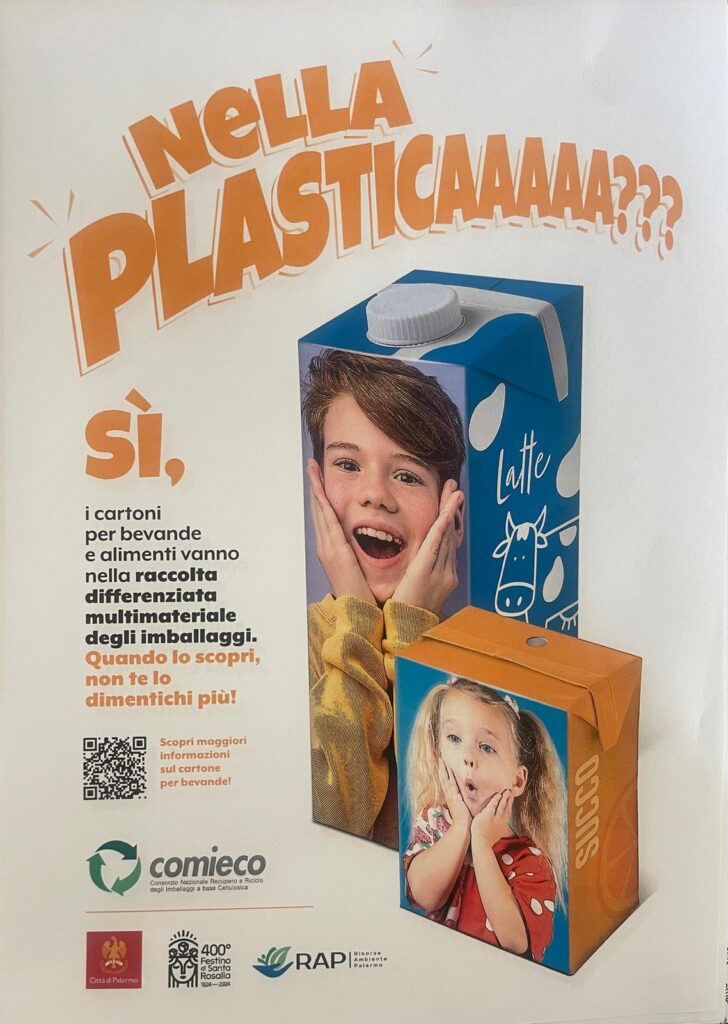 Raccolta differenziata, a Palermo le nuove regole per il riciclo dei cartoni per bevande - Be Sicily Mag - Comieco