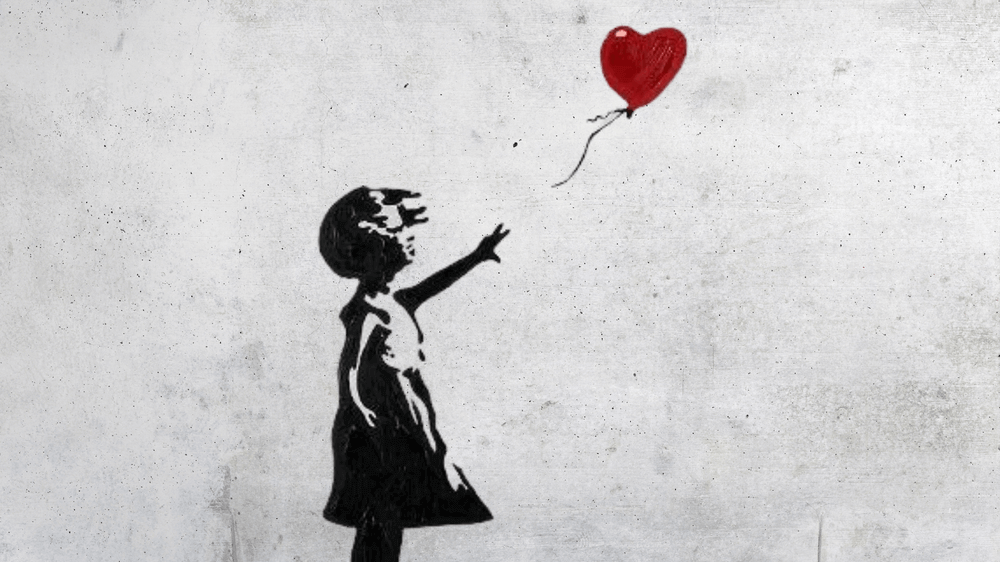 Banksy, la mostra alla Galleria di Arte Moderna di Catania: alcune opere anche al "Centro Sicilia" - Be Sicily Mag - Banksys graffiti girl with balloon