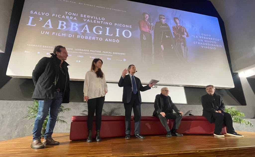 “L'Abbaglio”, il film di Roberto Andò con Ficarra e Picone presentato a Palermo: “Una storia vera tra cinismo e speranza" - Be Sicily Mag - IMG 9996