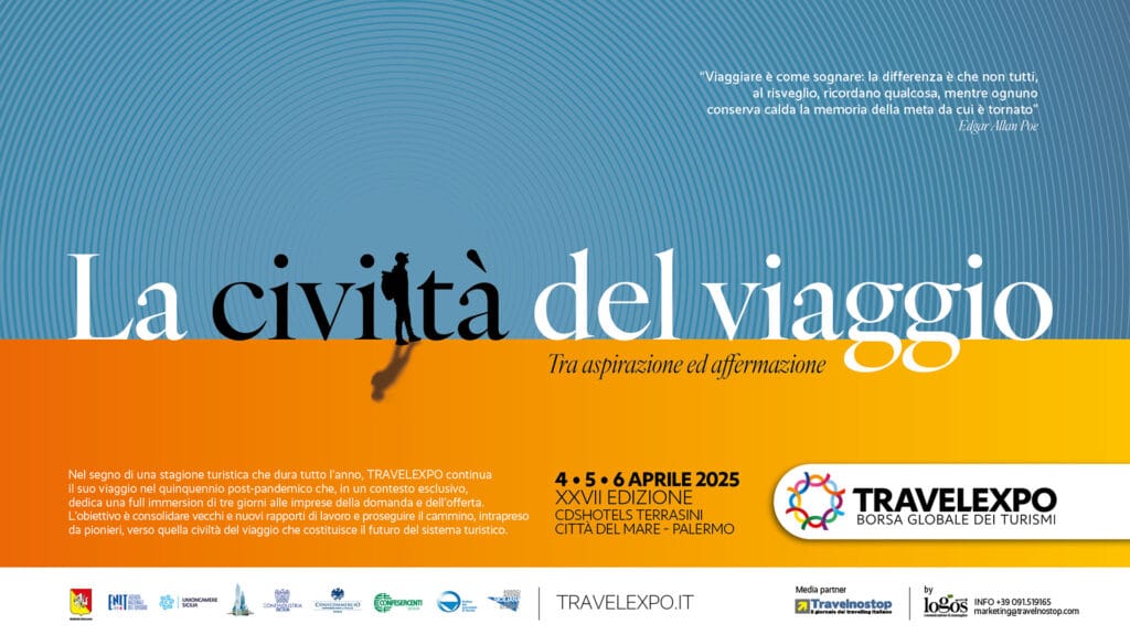 Travelexpo 2025, al via la nuova edizione della Borsa Globale dei Turismi in Sicilia: il tema è “la civiltà del viaggio” 2 La locandina di TravelExpo