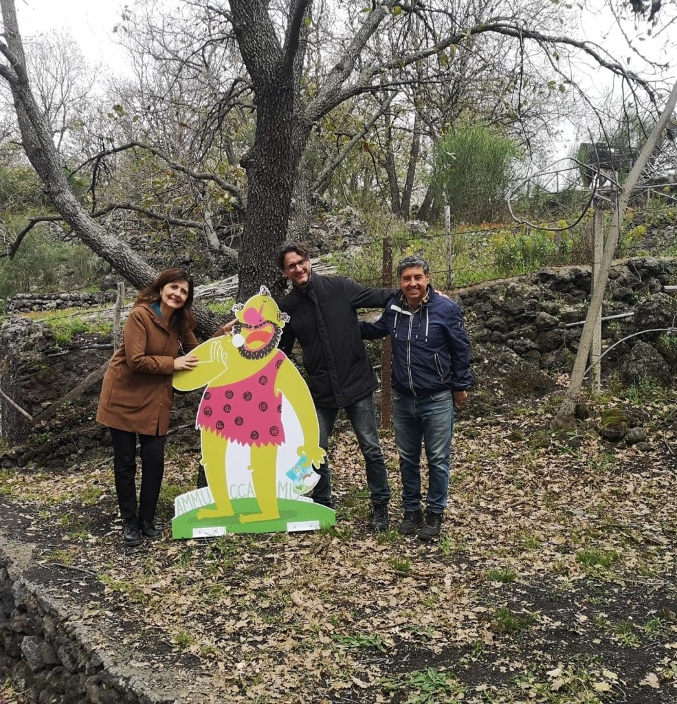 Riccardo Francavilla, Ettore Barbagallo e Valentina Carampana di Parco dei Miti