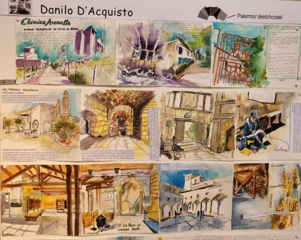 Nella storia dell’archeologia industriale di Palermo: il racconto nei taccuini degli sketchers urbani al Museo delle Officine del Gas 3 Nella storia dell’archeologia industriale di Palermo: il racconto nei taccuini degli sketchers urbani al Museo delle Officine del Gas - Be Sicily Mag - Disegni di Danilo DAcquisto
