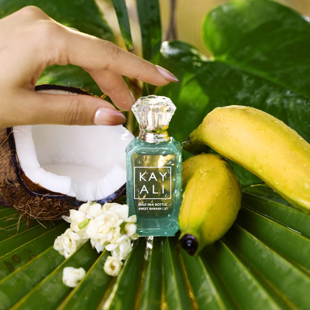 trend profumi per l'estate 2025, Maui in a Bottle Sweet Banana di Kayali