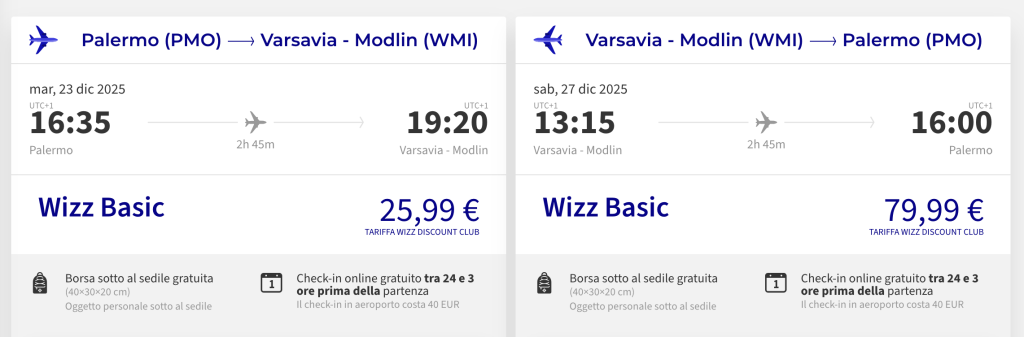 Palermo decolla verso Varsavia: Wizz Air inaugura una nuova rotta strategica - Be Sicily Mag - Screenshot 2025 07 20 alle 11.38.56