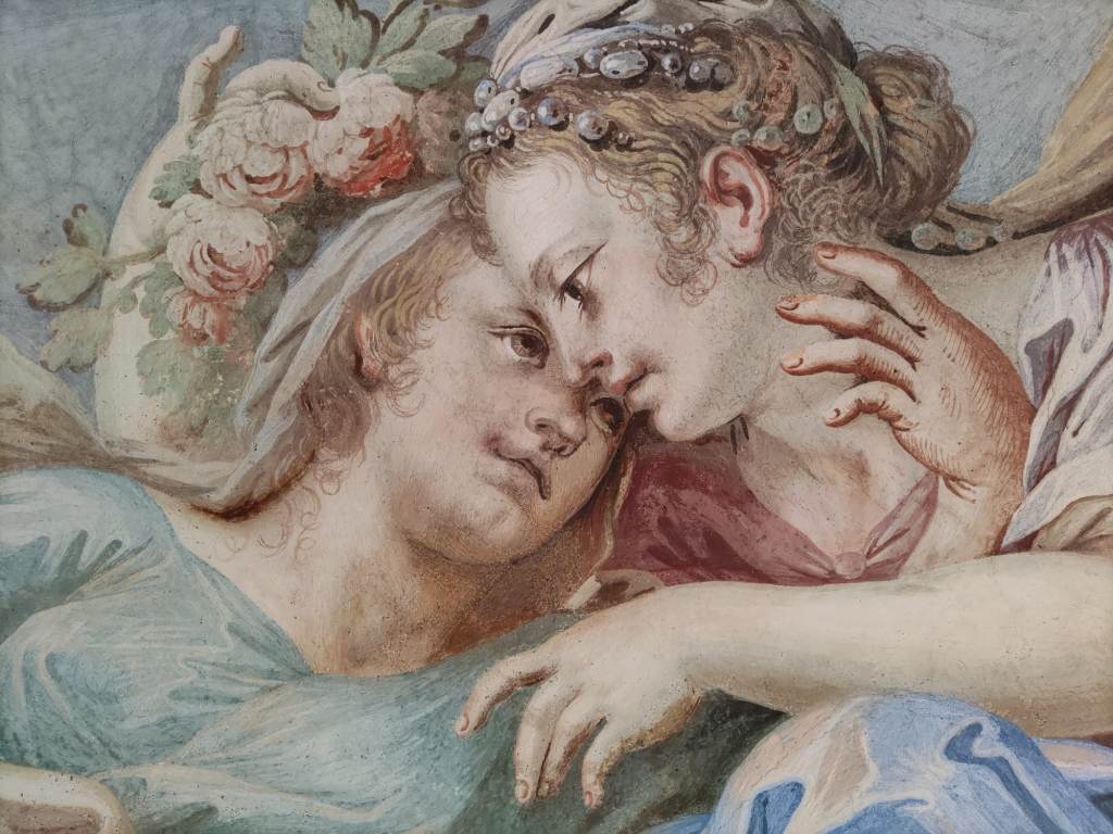 Sebastiano Monaco torna a splendere a Mineo: restaurati gli affreschi della chiesa di Sant'Agrippina 2 Allegorie e Virtù, Sebastiano Monaco 1786 1787
