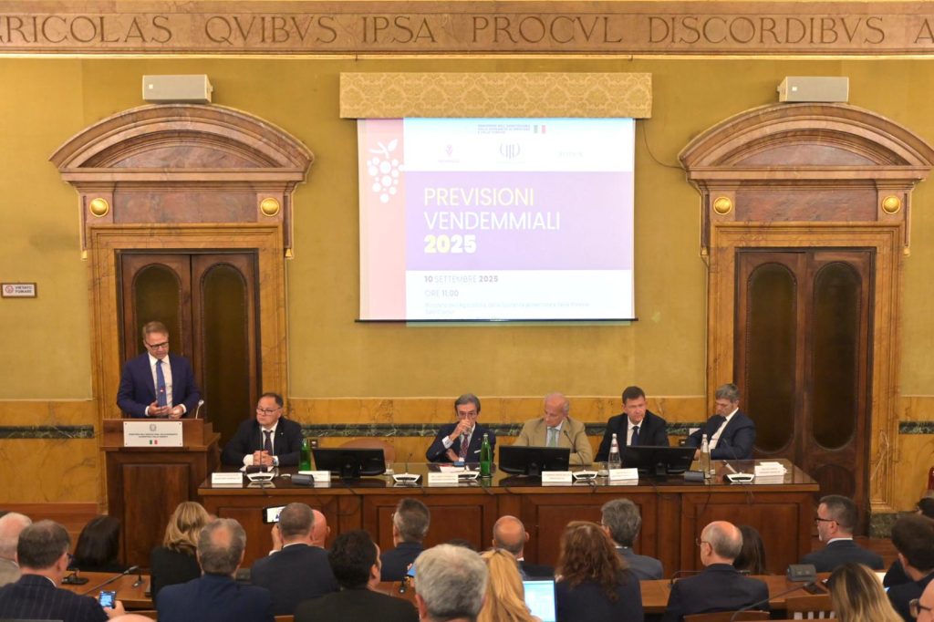 Sicilia, vendemmia da record: +20% di produzione e vini da incorniciare 4 Sicilia, vendemmia da record: +20% di produzione e vini da incorniciare - Be Sicily Mag - previsioni vendemmiali 2025 Lollobrigida2