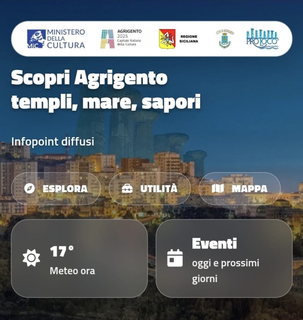 Nasce Agrigento InfoApp, l’applicazione per scoprire la Città dei Templi 2 Interfaccia di Agrigento InfoApp