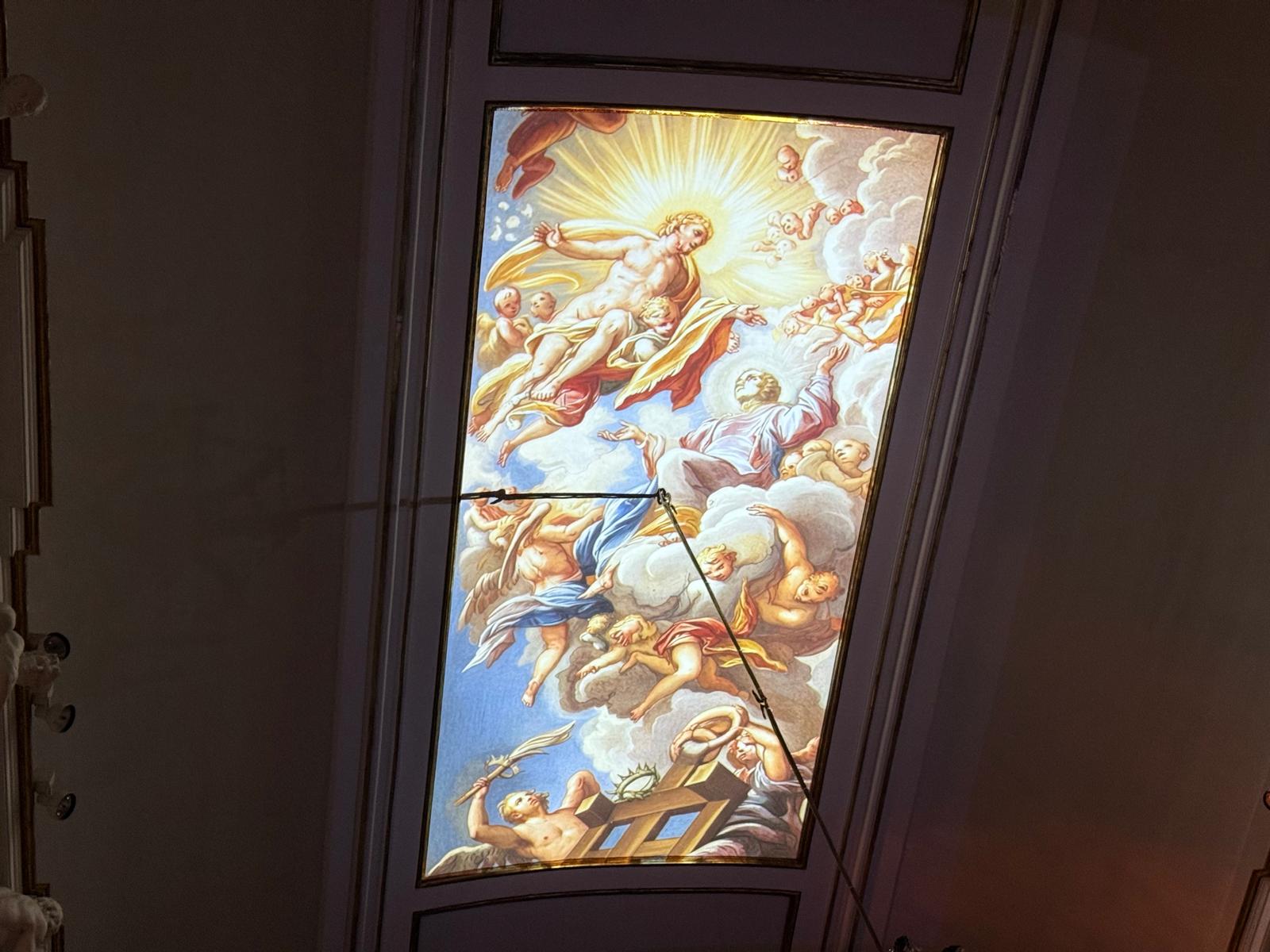 La gloria di San Lorenzo rivive con la videoinstallazione di Dario Denso Andriolo all’Oratorio 6 La gloria di San Lorenzo rivive con la videoinstallazione di Dario Denso Andriolo all’Oratorio - Be Sicily Mag - La volta delloratorio con il videomapping