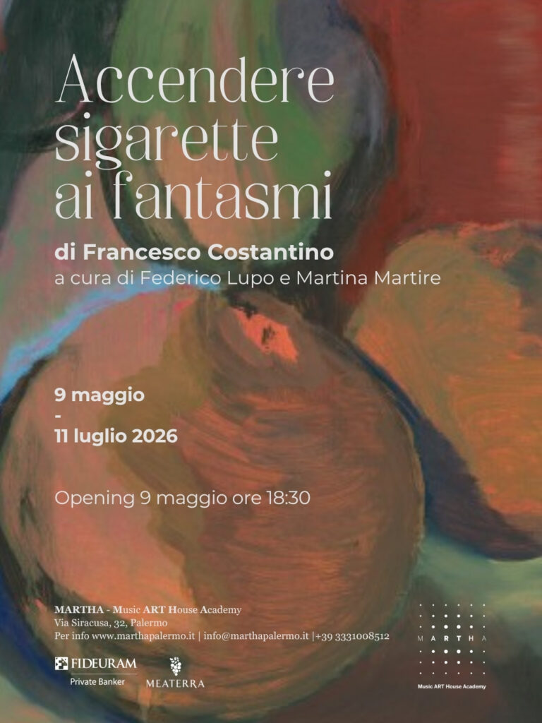 Francesco Costantino, la pittura tra ossessioni e materia in mostra a Palermo - Be Sicily Mag - 1 Locandina Opening
