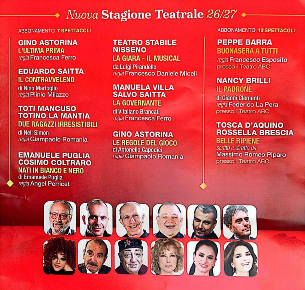 Teatro ABC e Musco di Catania presentano la stagione 2026-27: 25 spettacoli, spazio alla musica jazz - Be Sicily Mag - stagione teatrale 1
